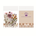 Vintage tawny floral waterproof PET stickers set with 40pcs decorative botanical decals - Tawny Dried Flower