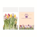 Set di 40 adesivi di tulipani impermeabili in PET per decorazione scrapbooking DIY - Tulipano