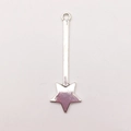 Silver alloy long star pendant accessory for DIY earring and necklace jewelry making - Star Magic Wand (11137)