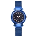 Orologio da donna elegante con quadrante blu stellato e cinturino milanese magnetico - Blu