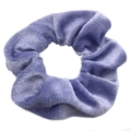 Chouchou en velours violet doux pour femmes, élastique en tissu luxe à texture brillante - Mauve Clair