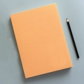 Minimalist 16K sketchpad with a natural brown kraft paper cover and a black pencil - Solid Color - Kraft Paper Series