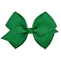 Classic emerald green grosgrain ribbon bow hair clip for girls and toddlers - Emerald Green