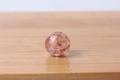 Rosafarbene leuchtende Glasperle mit Goldglitzer für DIY-Schmuck und Armbänder Zubehör - 6mm / Transparentes Rosa