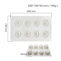 White 8-cavity diamond cut silicone mold for mousse cakes and handmade soaps - 8 Cavity Crystal Apple MCM-221
