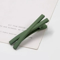 Simple matte green cross hair clip with soft touch finish for girls and women - Matte Army Green