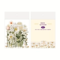 Set da 40 adesivi floreali in PET impermeabili con rose bianche e margherite dolci - Fiore Dolce