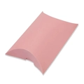 Elegant pink pillow-shaped cardboard candy gift box for wedding favors on white background - Pink