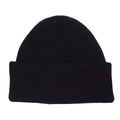 Classic black ribbed knit beanie for kids and toddlers with a warm folded cuff design - Kids (Fits 0-6 Years) / Black