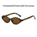 Gafas de sol retro cat eye con montura de carey y elegantes lentes de color té - Montura de Carey Lente Té