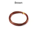 Filo di alluminio artigianale color caffè da 0,6-3mm per gioielli fai da te - 2.0mm [5m/43g] / caffè