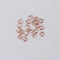 Macro shot of 1x5mm rose gold stainless steel open jump rings for DIY jewelry making - Rose Gold (100Pcs/Pack)