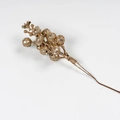 Sparkling gold glitter Christmas berry pick for DIY wreath and festive holiday decor - Champagne Silver