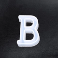 Translucent silicone resin mold in the shape of letter B for DIY jewelry and crafts - Letter-B