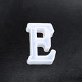 Letter E shape silicone mold for DIY epoxy resin pendants and alphabet keychains - Letter-E