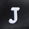 Silicone letter J mold for DIY crystal resin casting and epoxy resin jewelry craft - Letter-J