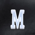 Letter M shaped silicone resin mold for DIY keychain and jewelry pendant making - Letter-M