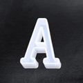 Translucent uppercase A alphabet silicone mold for DIY resin and keychain making - Letter-A
