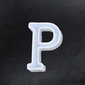 Translucent silicone mold for DIY alphabet letter P pendant and keychain making - Letter-P