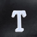 Translucent silicone mold for DIY resin alphabet letter T pendant and keychain making - Letter-T