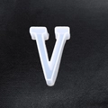 Translucent silicone V-shaped resin alphabet mold for DIY keychain pendant jewelry making - Letter-V