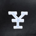 Translucent silicone mold for DIY resin crafts in the shape of a Yen or Yuan currency symbol - Symbol-¥