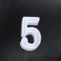 3D number 5 silicone mold for DIY resin jewelry making and keychain pendants - Number-5