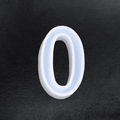 Translucent silicone mold in letter O or number 0 shape for DIY resin pendant making - Number-0-Copy
