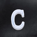 Translucent silicone letter C mold for DIY resin jewelry and keychain crafting - Letter-C