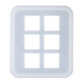 Molde de silicona con 6 cavidades rectangulares para resina epoxi y joyas artesanales - Molde de Cuentas de Cubo de 6 Cavidades 16mm