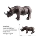 Realistic rhinoceros animal toy model, 11.5x3x5.5cm, textured grey PVC wildlife figure - Rhino