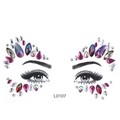 L0107 multicolor crystal face stickers with teardrop rhinestones for Halloween makeup - Colorful Mixed Gem Style (L0107)