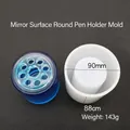Stampo in silicone a specchio per creare portapenne rotondi in resina da 90mm - Stampo per Portapenne Rotondo a Specchio