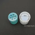 Portapennelli in resina glitter blu creato con lo stampo in silicone da 62mm - Stampo per Portapenne Cilindrico a Specchio