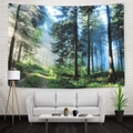 Nordic Christmas tree tapestry with forest landscape pattern for wall decor - Forest 3