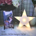 Star-shaped mini LED decorative night light in frosted white with warm yellow bulbs - White Star
