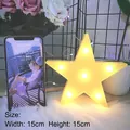 Mini star-shaped LED night light in yellow finish, measuring 15x15cm for desktop decor - Yellow Star