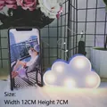 Blue cloud LED night light with five mini bulbs and blue frame for desk decor - Blue Cloud