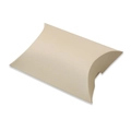 Minimalist beige paper pillow box for European style candy and wedding gift packaging - Ivory
