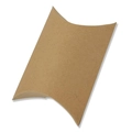 Brown kraft paper pillow-shaped gift box for wedding favors and jewelry packaging - Kraft Paper Color