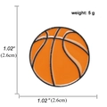 Basketball Anstecknadel mit Maßen von 2,6 cm und 5g Gewicht auf weißem Hintergrund - Basketball Stil (A00585)