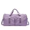 Purple large capacity fitness bag with shoe compartment and adjustable shoulder strap - Large / Light Purple