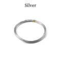 Silver 0.6-3mm aluminum craft wire coil for DIY jewelry making and weaving projects - Silver