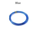 Single roll of bright blue anodized aluminum wire for DIY jewelry making and crafts - Blue
