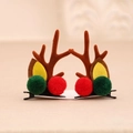 Mollette corna di renna marroni con pompon colorati per regalo di Natale - Corno con Palline Rosse e Verdi