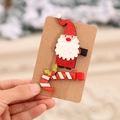 Set de pinzas navideñas de colores con motivos de Papá Noel y bastón de caramelo - Papá Noel