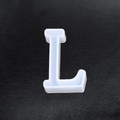 Translucent uppercase L letter silicone mold for DIY resin jewelry and keychains - Letter-L