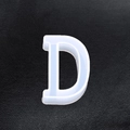Translucent uppercase D letter silicone mold for crystal resin DIY pendant crafts - Letter-D