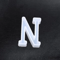 Translucent silicone mold for DIY resin crafts in capital letter N shape - Letter-N