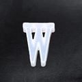 Translucent silicone mold in letter W shape for DIY resin pendant and keychain making - Letter-W